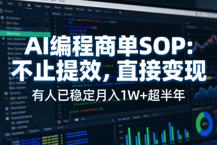 AI编程商单SOP，AI编程不能只给工作提效，还要直接变现，有人已经稳定月入1W+半年了-niguangts
