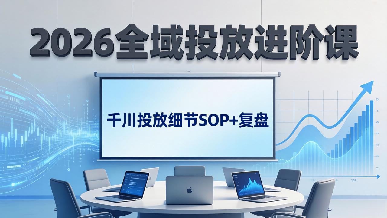 2026全域投放进阶课：杭州线下3天实战，千川投放细节SOP+复盘，撬动自然流量-niguangts