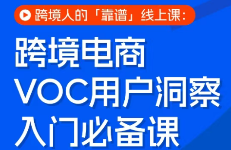 跨境电商VOC用户洞察入门必备课-niguangts