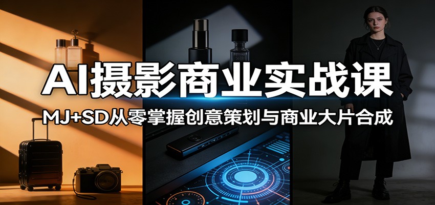 AI摄影商业实战课：MJ+SD从零掌握创意策划与商业大片合成-niguangts
