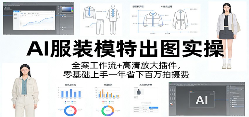 AI服装模特出图实操：全案工作流+ 高清放大插件，零基础上手一年省下百万拍摄费-niguangts