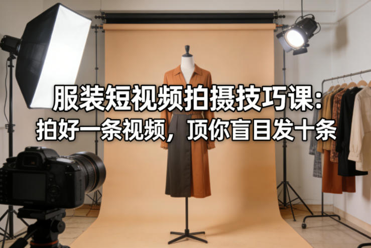 服装短视频拍摄技巧课：拍好一条视频，顶你盲目发十条-niguangts