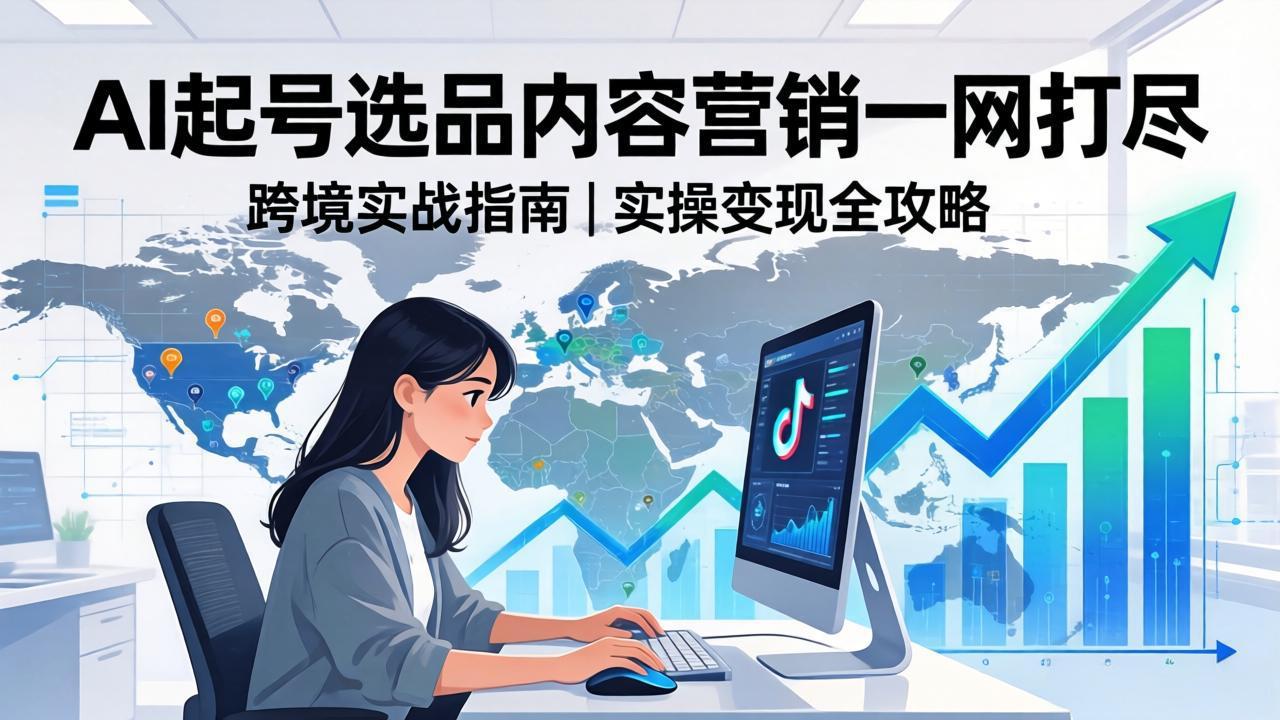 2026 TikTok 跨境AI实操：从零基础到变现全流程，AI起号选品内容营销一网打尽-niguangts