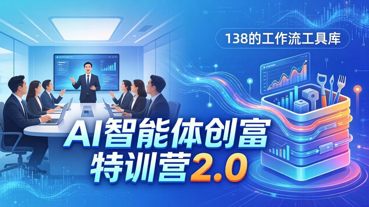 AI智能体创富训练营2.0：3天闭门直播+视频课+工具库，从0到1搭建智能体附138个工作流-niguangts