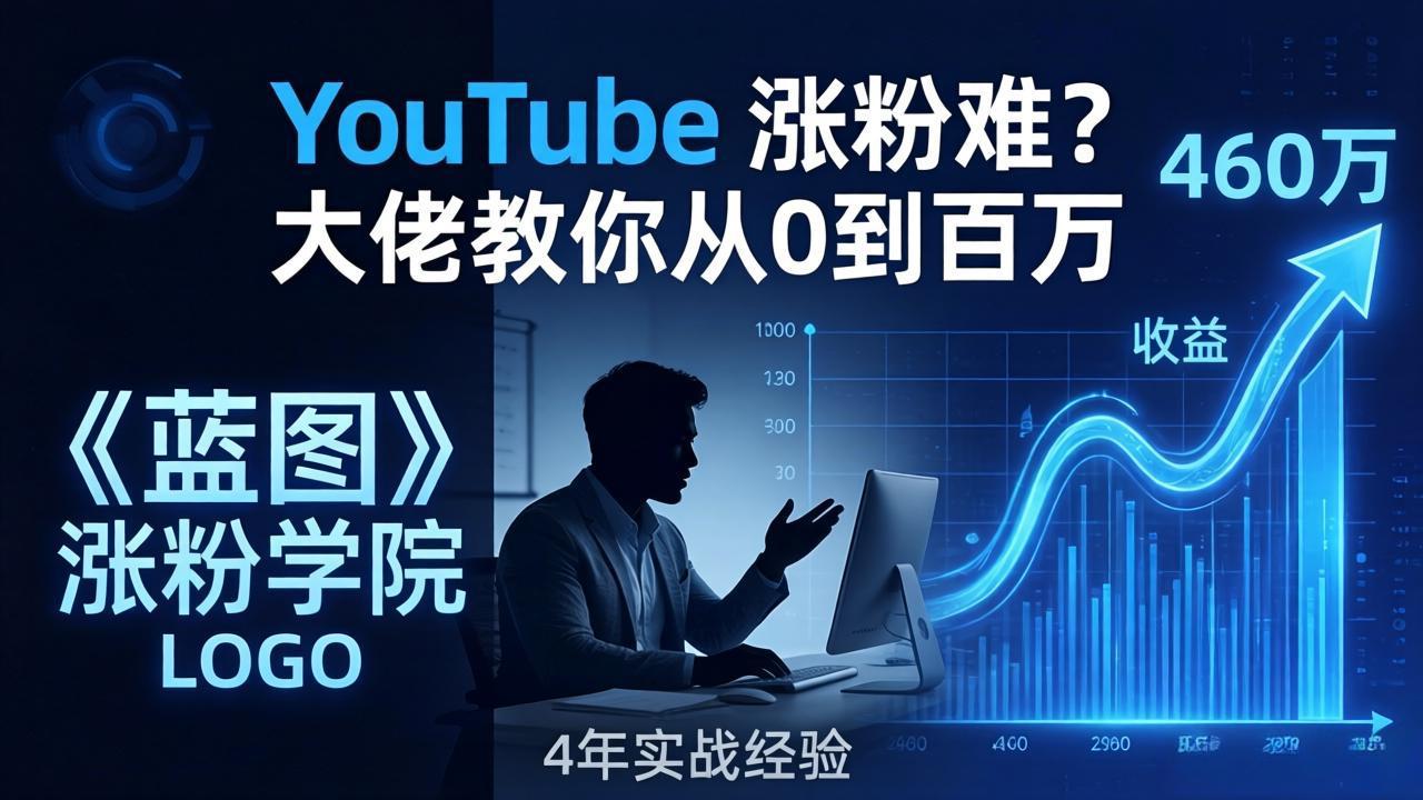 YouTube 涨粉难？《蓝图涨粉学院》：4 年赚 460 万的大佬教策略，从0到百万有路径！-niguangts