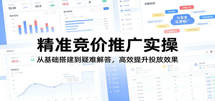 精准竞价推广实操：从基础搭建到疑难解答，高效提升投放效果-niguangts
