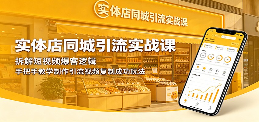 实体店同城引流实战课：拆解短视频爆客逻辑，手把手教学制作引流视频复制成功玩法-niguangts