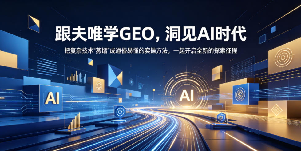 跟夫唯学GEO，洞见AI时代，把复杂技术“蒸馏”成通俗易懂的实操方法，一起开启全新的探索征程-niguangts