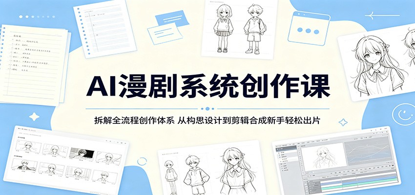 AI漫剧系统创作课：拆解全流程创作体系，从构思设计到剪辑合成新手轻松出片-niguangts
