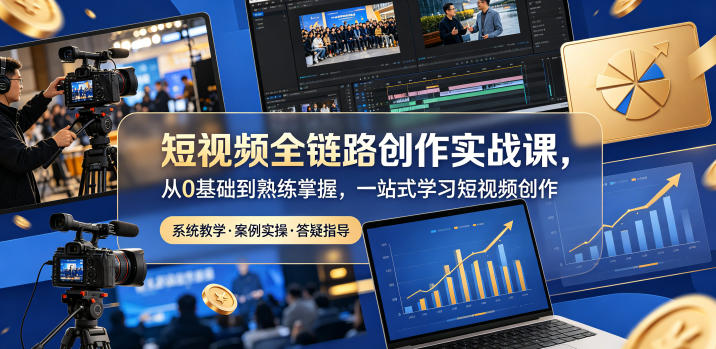 短视频全链路创作实战课，从0基础到熟练掌握，一站式学习短视频创作-niguangts