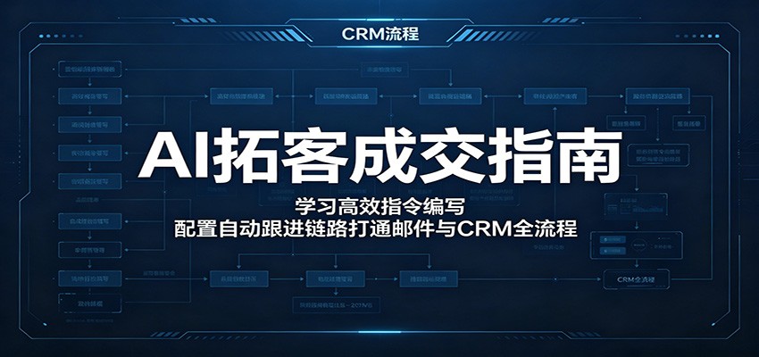 AI拓客成交指南：学习高效指令编写，配置自动跟进链路打通邮件与CRM全流程-niguangts