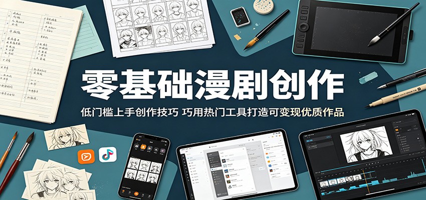 零基础漫剧创作：低门槛上手创作技巧，巧用热门工具打造可变现优质作品-niguangts
