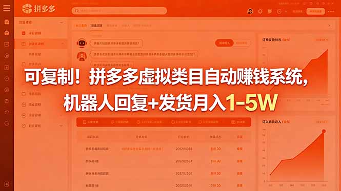 可复制！拼多多虚拟类目自动赚钱系统，机器人回复+发货月入 1-5W-niguangts