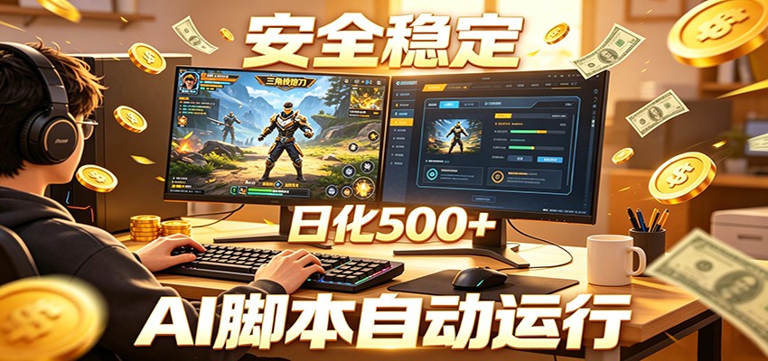 三角洲全自动挂机，AI脚本躺赚，日化500+-niguangts
