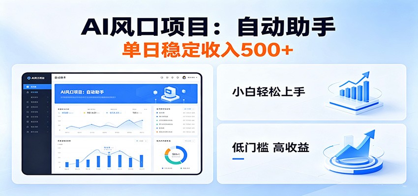 全新AI自动助手项目，低门槛入局，每日稳定收益500以上-niguangts