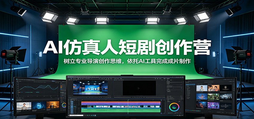 AI仿真人短剧创作营：树立专业导演创作思维，依托AI工具完成成片制作-niguangts
