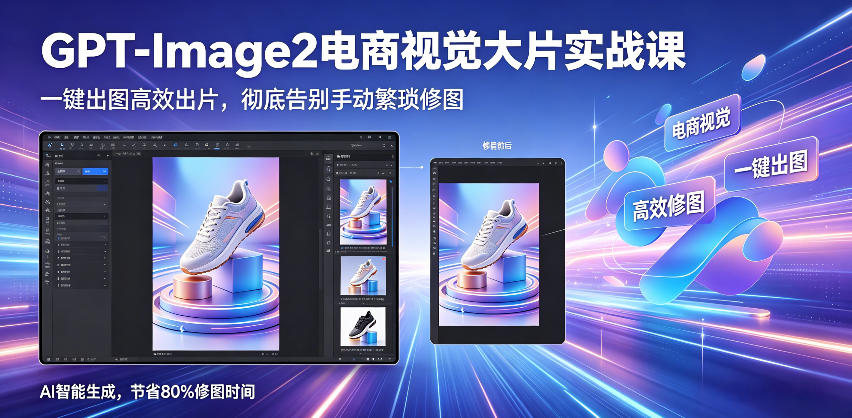 GPT-Image2电商视觉大片实战课，一键出图高效出片，彻底告别手动繁琐修图(更新)-niguangts