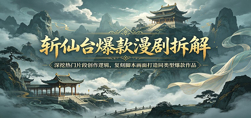 斩仙台爆款漫剧拆解：深挖热门片段创作逻辑，复刻脚本画面打造同类型爆款作品-niguangts