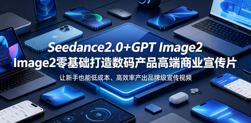 Seedance2.0+GPT Image2零基础打造数码产品高端商业宣传片，让新手也能低成本、高效率产出品牌级宣传视频-niguangts