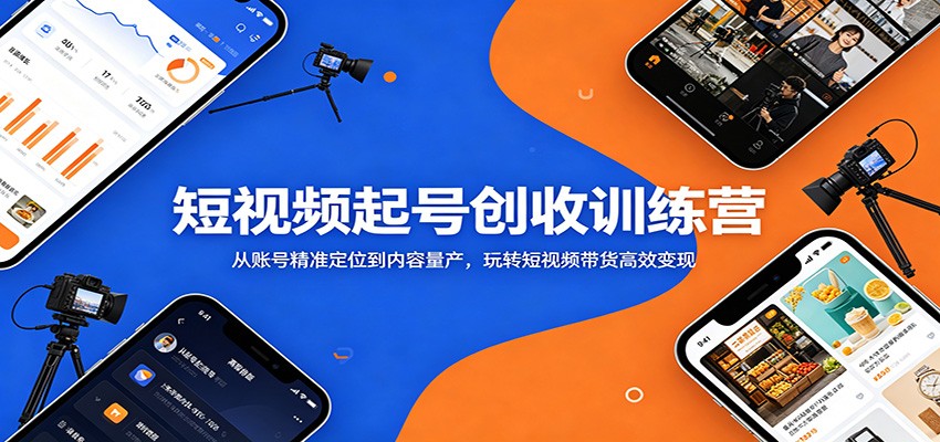 短视频起号创收训练营：从账号精准定位到内容量产，玩转短视频带货高效变现-niguangts