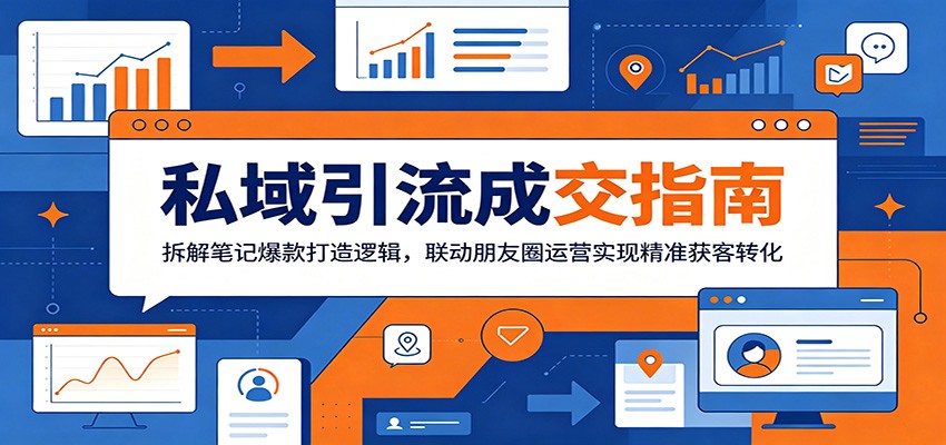 私域引流成交指南：拆解笔记爆款打造逻辑，联动朋友圈运营实现精准获客转化-niguangts