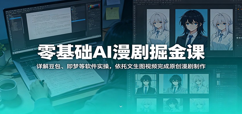 零基础AI漫剧掘金课：详解豆包、即梦等软件实操，依托文生图视频完成原创漫剧制作-niguangts