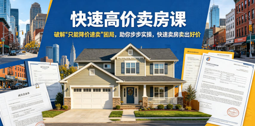 快速高价卖房课，破解“只能降价速卖”困局，助你步步实操，快速卖房卖出好价(更新2026)-niguangts