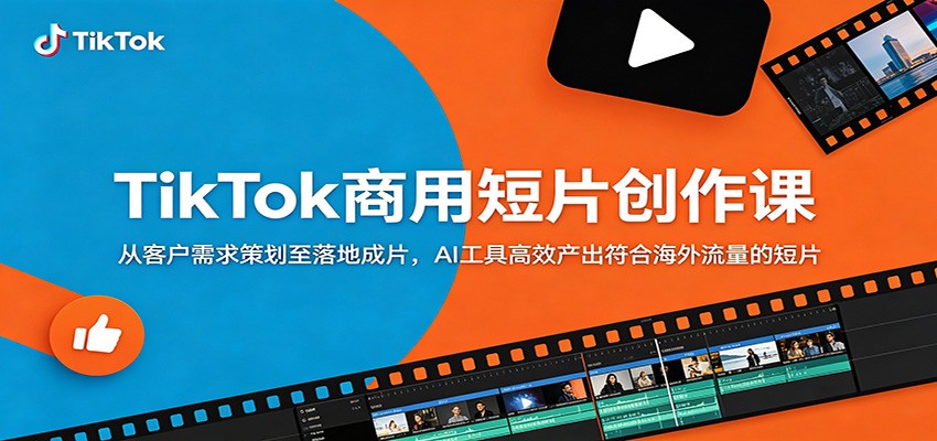 TikTok商用短片创作课：从客户需求策划至落地成片，AI工具高效产出符合海外流量的短片-niguangts