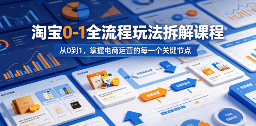 淘宝0-1全流程玩法拆解课程，从0到1，掌握电商运营的每一个关键节点-niguangts