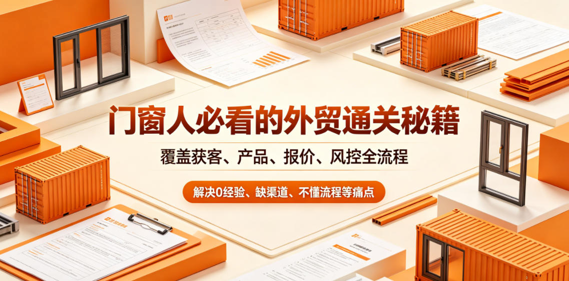 门窗人必看的外贸通关秘籍，块覆盖获客、产品、报价、风控全流程，解决0经验、缺渠道、不懂流程等痛点-niguangts