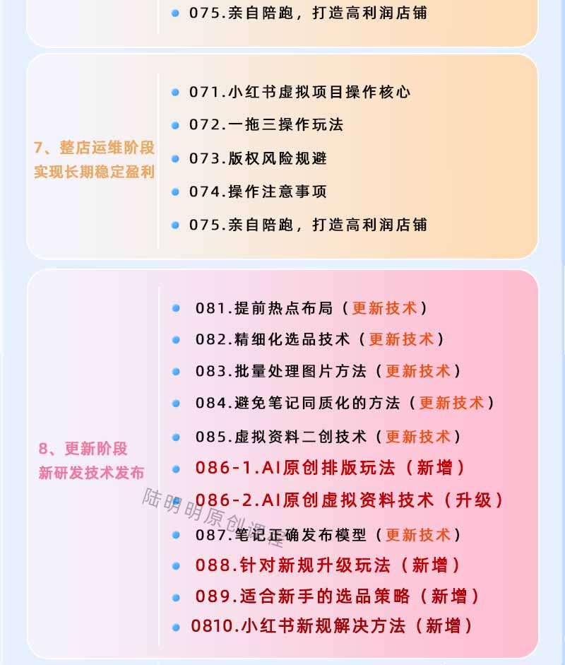 图片[4]-小红书虚拟项目特训班9.0，全面拥抱AI，批量产出原创PPT货源，单品/单店纯利润几万到几十W-niguangts