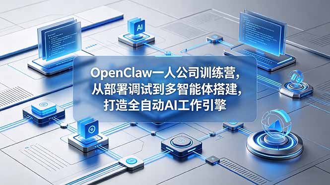 OpenClaw 一人公司训练营，从部署调试到多智能体搭建，打造全自动 AI 工作引擎-niguangts
