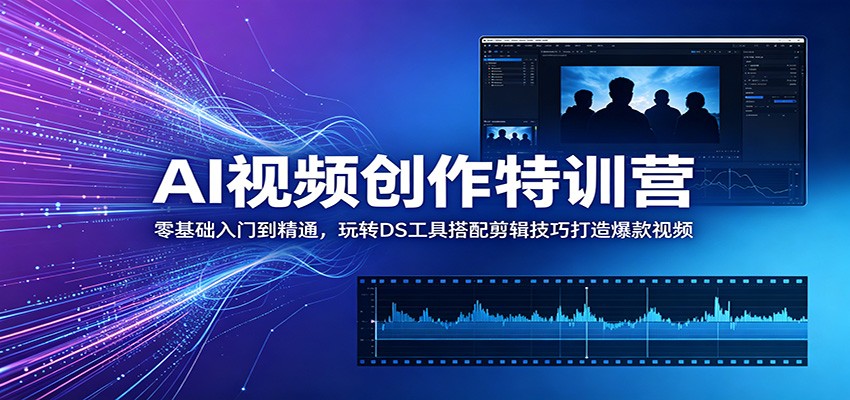 AI视频创作特训营：零基础入门到精通，玩转DS工具搭配剪辑技巧打造爆款视频-niguangts