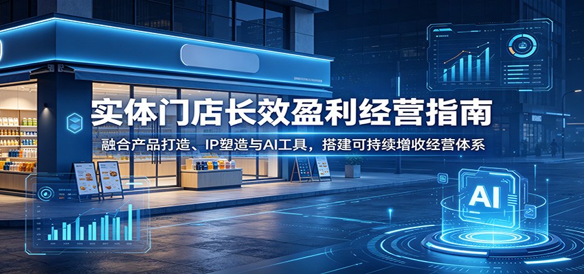 实体门店长效盈利经营指南：融合产品打造、IP塑造与AI工具，搭建可持续增收经营体系-niguangts