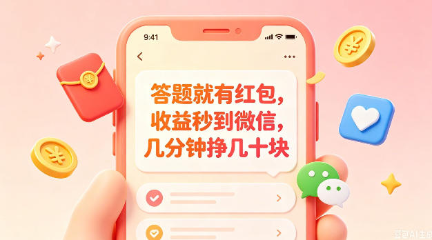答题就有红包，收益秒到微信，几分钟挣几十块，学生党上班族宝妈都可以玩【揭秘】-niguangts
