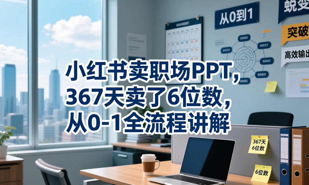 小红书卖职场PPT，367天卖了6位数，从0-1全流程讲解-niguangts
