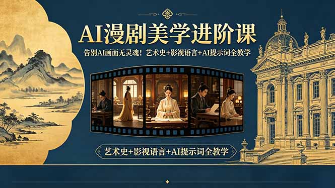 告别AI画面无灵魂！AI漫剧美学进阶课-更新，艺术史+影视语言+AI提示词全教学-niguangts