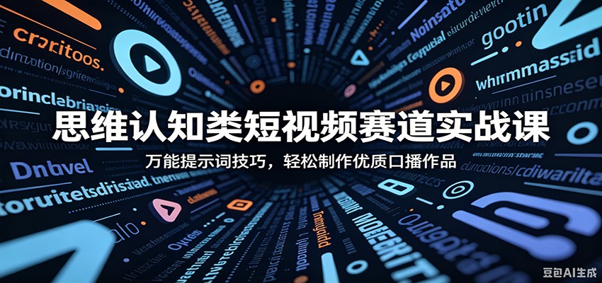 思维认知类短视频赛道实战课：万能提示词技巧，轻松制作优质口播作品-niguangts