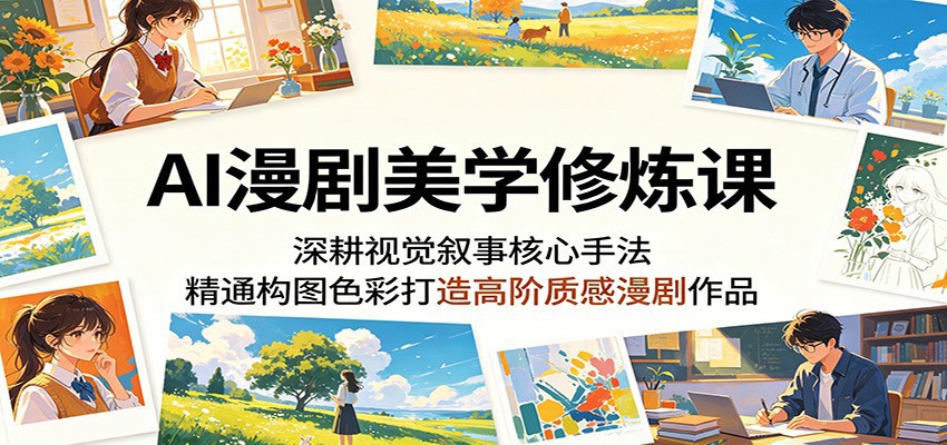 AI漫剧美学修炼课：深耕视觉叙事核心手法，精通构图色彩打造高阶质感漫剧作品-niguangts