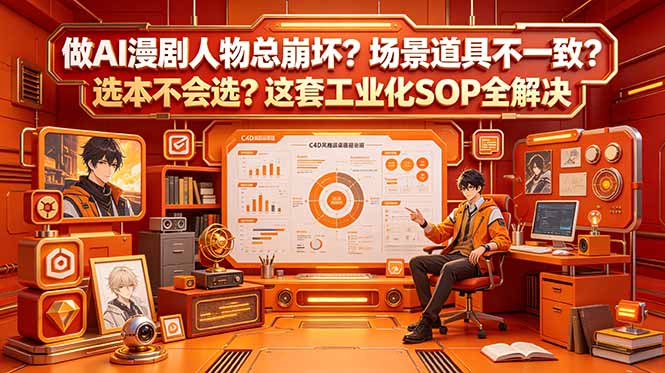 做AI漫剧人物总崩坏？场景道具不一致？选本不会选？这套工业化SOP全解决 (更新-niguangts