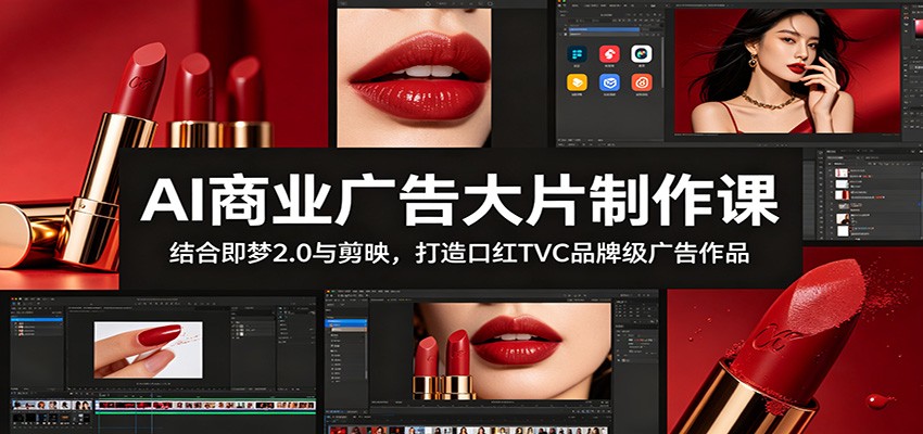 AI商业广告大片制作课：结合即梦2.0与剪映，打造口红TVC品牌级广告作品-niguangts