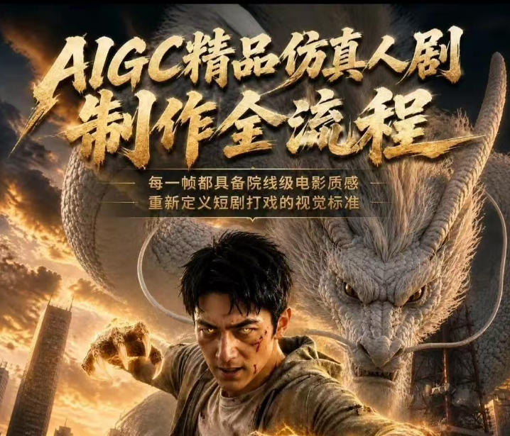 AIGC精品仿真人剧豢龙人全流程制作解析2026，国风仿真人创作+打斗剧情+人设编排，一站式AI短剧入门-niguangts