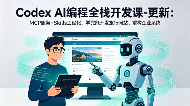 Codex AI编程全栈开发课-更新：MCP服务+Skills工程化，学完能开发旅行网站、重构企业系统-niguangts