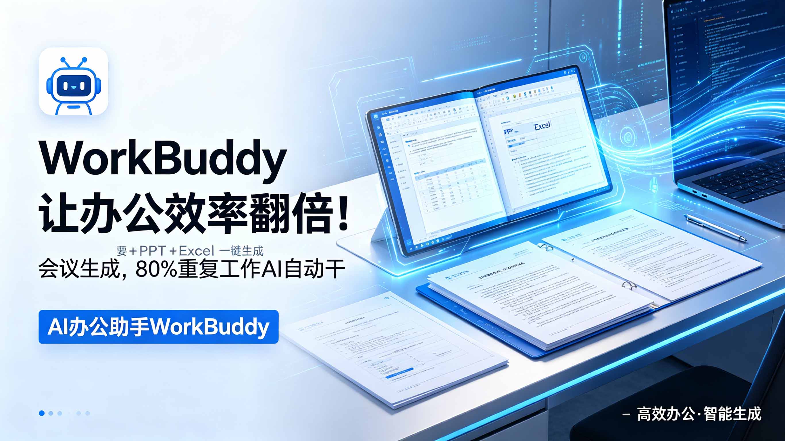 WorkBuddy让办公效率翻倍！会议纪要+PPT+Excel一键生成，80%重复工作AI自动干-niguangts