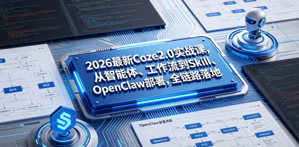 2026最新Coze2.0实战课，从智能体、工作流到Skill、OpenClaw部署，全链路落地-niguangts
