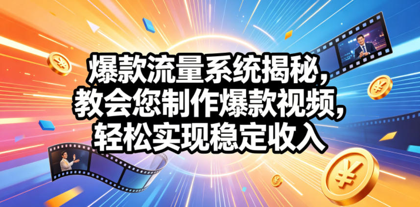 爆款流量系统揭秘，教会您制作爆款视频，轻松实现稳定收入【原创双语字幕】-niguangts