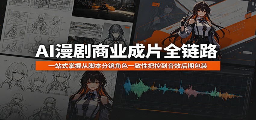 AI漫剧商业成片全链路：一站式掌握从脚本分镜角色一致性把控到音效后期包装-niguangts