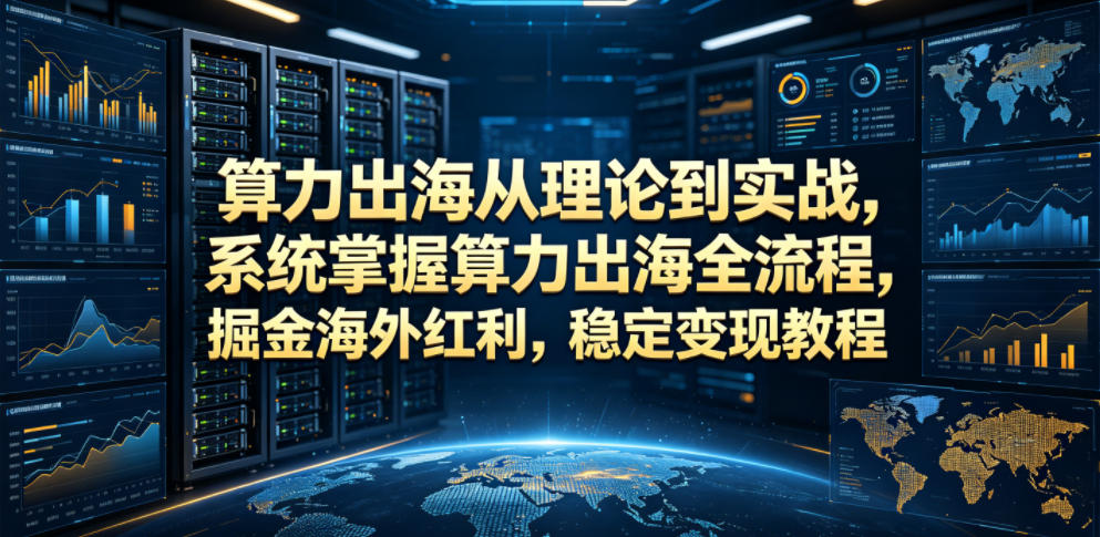 算力出海从理论到实战，系统掌握算力出海全流程，掘金海外红利，稳定变现教程-niguangts