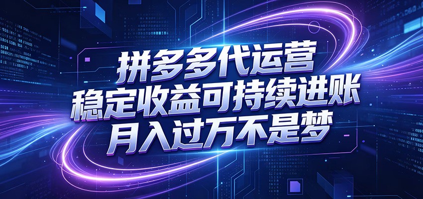 拼多多代运营，小白也能轻松月入过万，真实运营数据可查，全托管代运营-niguangts