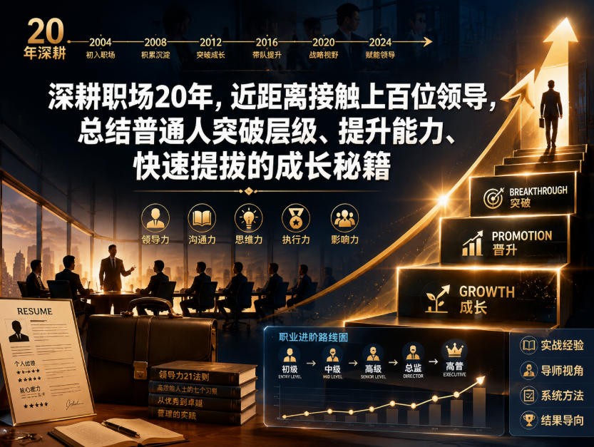 付费文章：深耕职场20年，近距离接触上百位领导，总结普通人突破层级、提升能力、快速提拔的成长秘籍(全网独家干货)-niguangts
